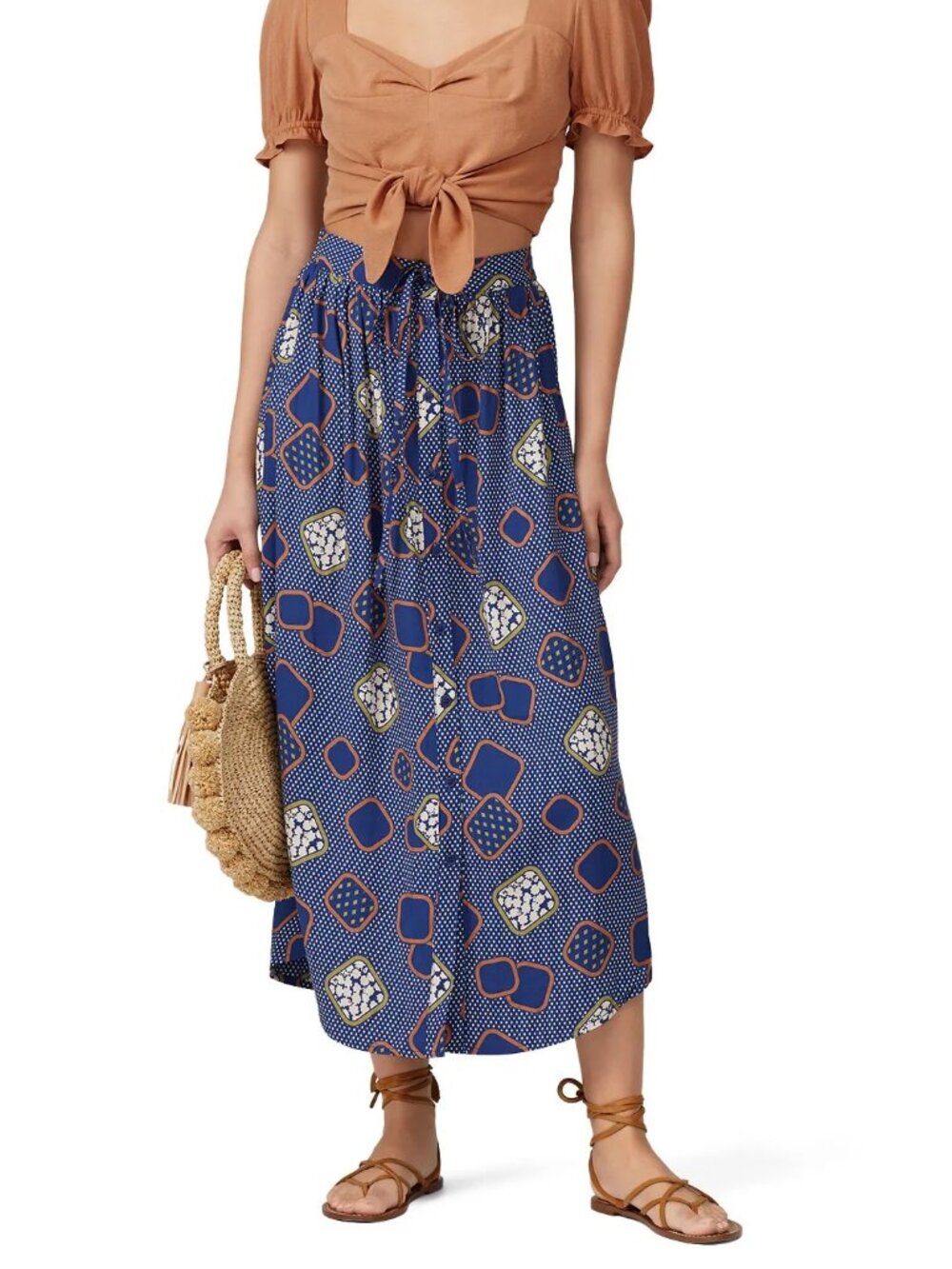 The Odells Printed Maxi Skirt - 2X